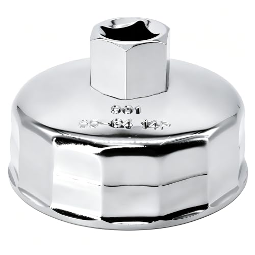64mm/2.5Inch Inner Diameter 14 Flutes Oil Filter Wrench, Compatible with Wix 57356 15400-PLM-A02 Oil Filter, Compatible with Honda Accord Acura Civic CRV Nissan Sentra, Tool For Car Users - style: 64mm/2.5Inch Inner Diameter 14 Flutes