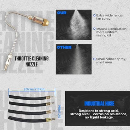 CMTOOL Fuel Injector Cleaner Kit, Automotive Fuel System Cleaning Kit, 1000ML Non-dismantle Cleaner Machine Tool for Auto Catalytic Converter/Intake Valve/Throttle Body