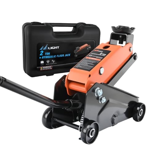 Nilight Floor Jack 2 Ton, Heavy Duty Steel Hydraulic Trolley Car Jack, Portable Emergency Service Jack for Roadside Repair, Lifting Range 5.5" to 15.2"