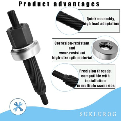 66515 Harmonic Balancer Installation Tool Compatible with Chevy 350 SBC BBC Cranks, Sturdy Puller Vibration Damper Crank Pulley Installation Tool Compatible with SBC BBC Small & Big Block Cranks