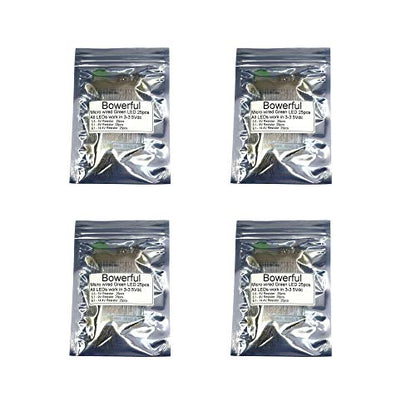 100pcs Pre-soldered Micro Litz Wired Leads Green SMD Led 0603 + Muti-Resistor New - color: (5)Green, size: 100pcs