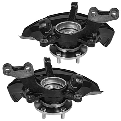 Detroit Axle - FWD Front Steering Knuckles Rear Wheel Hub Bearings Replacement for 2004 2005 2006 2007 Toyota Highlander 3.3L - size: 4UW47817/Kit