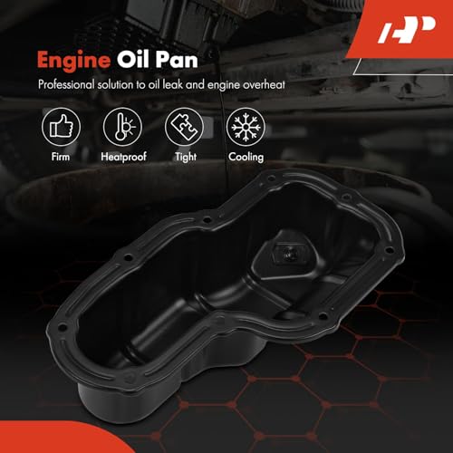 A-Premium Lower Engine Oil Pan Sump with Drain Plug Compatible with Nissan Frontier 2005-2019 Pathfinder 2005-2012 Xterra 2005-2015 NV1500 NV2500 NV3500 Suzuki Equator 4.0L