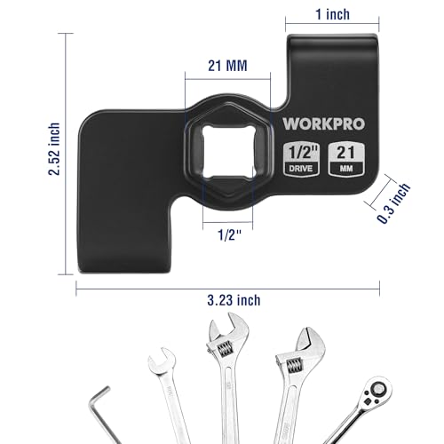 WORKPRO Wrench Extender Tool for 1/2 Inch or 21mm Hex Drive, Universal Wrench Extender Adapter to Leverage over Stubborn Nuts & Bolts, Ideal for Automotive Repair, Break Bars, DIY, Garages, Mechanic