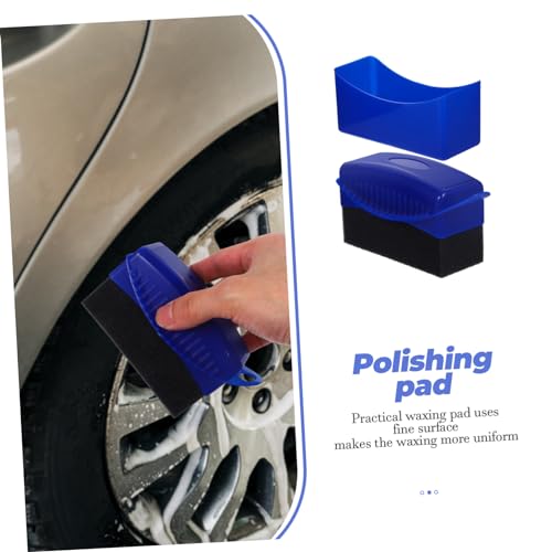 Cabilock Car Wax Applicator Pad Lid 2-Piece Set Tire Dressing and Polishing Tool for Car Detailing Versatile Foam Cleaning Sponge for Waxing and Shine