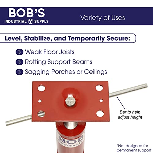 BISupply House Jacks for Leveling Crawlspace 4 Pack - 54-150 inch Adjustable Support Beam Basement Jack Post - Floor Lifting Joist Beam Brace for Cellar Ceiling - Screw Pole Jack - size: 54-150 Inch (4 PACK)