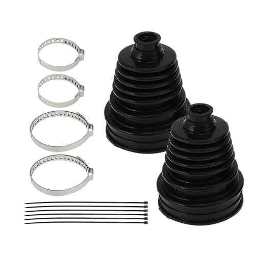 ACROPIX 2pcs CV Joint Boot with 4 Stainless Steel Clamps & 6 Cable Ties, Waterproof & Dustproof CV Axle Boot Repair Kit Universal CV Joint Boot Fits for Most Cars - size: Set C