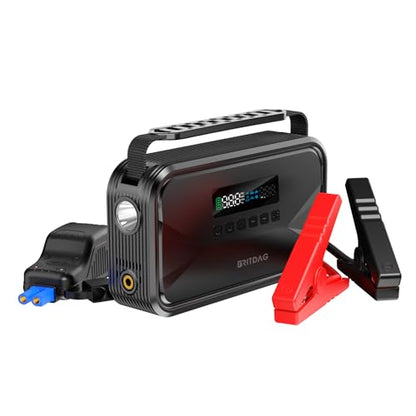 Portable Car Jump Starter with 150PSI Air Compressor | 2000A Peak, 12V Lithium Battery Booster, PD45W Power Bank, Emergency Tire Inflator for Cars, Trucks, RVs & Outdoor Gear