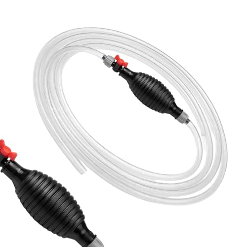 Multifunctional Liquid Siphon Pump, Manual Fuel Transfer Pump with 59" PVC Hoses, Portable Hand Fuel Pump for Diesel Water, Oil Fluid Extractor for Home Car Boat (3M Hose) - color: 3M Hose