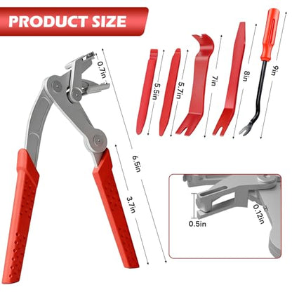 Car Clip Pliers, Panel Clip Removal Pliers, Professional Spring-Loaded Plastic Fastener Rivet Removal Tool for Removing Automotive Door Panels, Interior & Exterior Trim, Damage-Free Disassembly