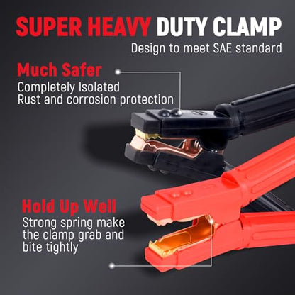 TOPDC Jumper Cables Heavy Duty 0 Gauge 20 Feet 1000Amp Booster Cables for Car Battery, Heavy Duty 2/0 Gauge Cables for Diesel Trucks, Protable Jumper Cables Kit with Case, Gloves - size: 0 Gauge, (20FT)