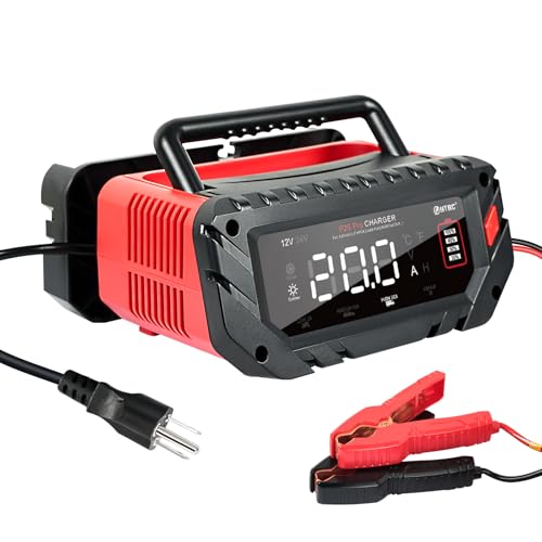 20A 12V/24V LiFePO4 Lead-Acid Battery Charger, Fully Automatic Battery Maintainer for AGM, STD, Gel, and Deep-Cycle Batteries.