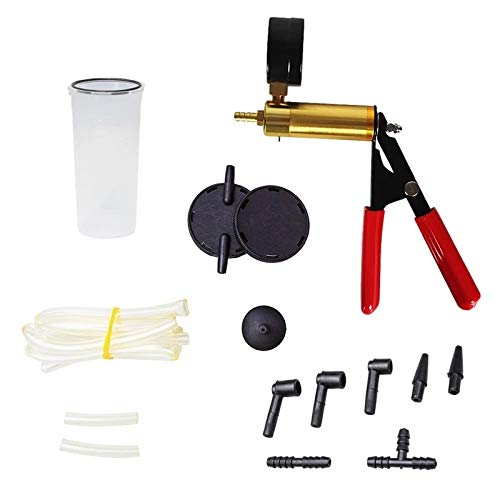 beduan 16pcs Brake Bleeder Kit Hand Held Vacuum Pump Tester with Adapters for Automotive (Blue) - color: Blue