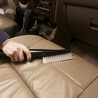 Shop-Vac 9018033 1.25 Inch Diameter Soft Auto Brush, Black Nylon Bristles, Ideal for Cleaning Vehicle Interiors, Dashboards, and Upholstery