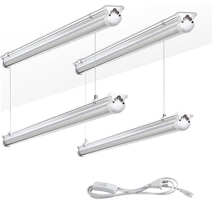 Skymoatled 4Pack 4FT LED Shop Light Garage Lights,50W 6000K 7500LM White Light,Hanging/Surface Mount,Plug and Play,Linkable T8 LED Shop Lights,Commercial Bay Lighting for Warehouse Workshop Basement - size: 4FT-4Pack-6000K