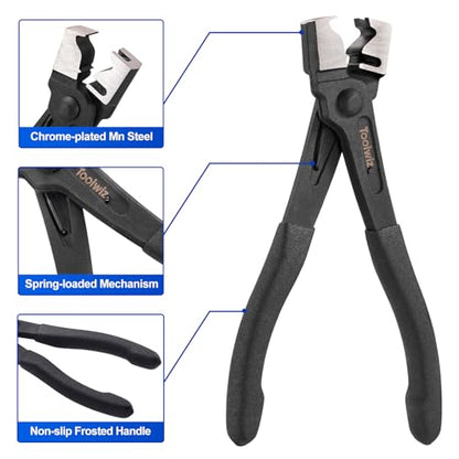 Toolwiz Clic & Clic-R Type Hose Clamp Pliers, CV Boot Clamp Tool | Radiator Spring Collar, Automotive Maintenance Tools, for Fuel Line, Silicone Vacuum Hose, Air Tube, Water Pipe - style: 1Pcs Clic-R Type Hose Clamp Pliers