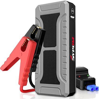 Car Jump Starter, 4000A Peak Battery Jump Starter (for All Gas or Up to 10L Diesel), Portable Battery Booster Power Pack, 12V Auto Jump Box with LED Light,Power Bank, USB Quick Charge - color: Black