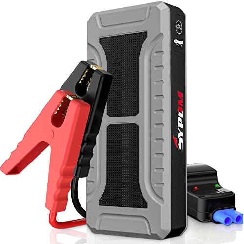 Car Jump Starter, 4000A Peak Battery Jump Starter (for All Gas or Up to 10L Diesel), Portable Battery Booster Power Pack, 12V Auto Jump Box with LED Light,Power Bank, USB Quick Charge - color: Black