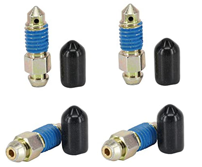 4 PCS Speed Bleeder,Bleeder Valve,Brake Bleeder Screws,Quick Bleeders with Dust Caps M8x1.25-27mm, H9405-4, H9422-4, 105182, 639520 - size: M8x1.25 - 27mm (4 PCS)