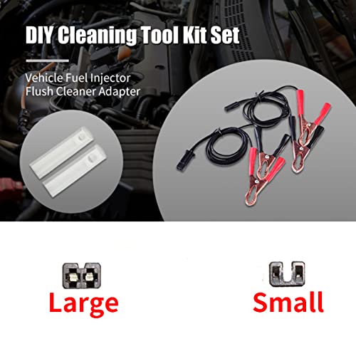 NOBRIM Auto Car Fuel Cleaning Injector Flush Cleaner Wash Adapter Cleaning Tool Set Nozzle DIY Kit Cleaning Tool Kit Set Car Wash Tool - color: 2pcs Cable