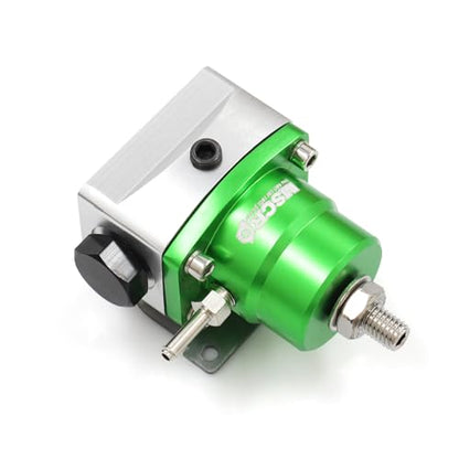 Adjustable Universal EFI Fuel Pressure Regulator Kit with 0-160psi Fuel Pressure Gauge and AN6-6AN Fuel Line Hose Fitting Connectors Kit (GREEN) - color: GREEN