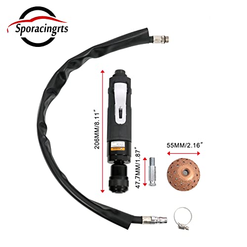 Sporacingrts 2500rpm Low Speed Air Tire Buffer Tire Repair Kit Polishing Cleaning Tool 35 mm Pneumatic Automatic Buffing Wheel Machine Tire Patch Tools Rear Exhaust - style: standard