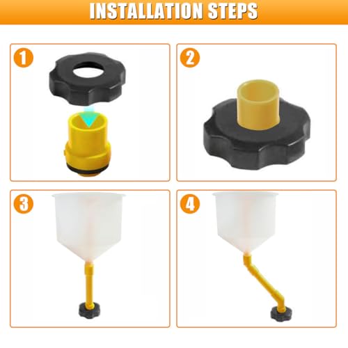 No-Spill Coolant Funnel Kit, Spill-Proof Coolant Filling Funnel Radiator Flush Kit with Adapters, Universal Radiator Bleeder Funnels Fill Kit for Most Cars (15PCS) - color: 15PCS