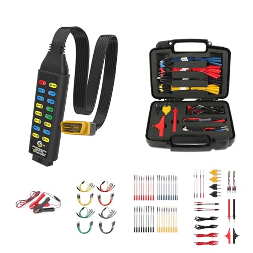 68 PCS Automotive Circuit Test Lead Kit,Multimeter Test Leads Set,Electrical Breakout Leads Automotive Kit, OBD2 Breakout Box OBDII Protocol Detector for Professional Automotive Diagnostics