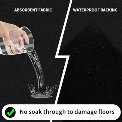 AAIN Oil Spill Mat (36" x 59"), Garage Floor Mat, Absorbent Oil Pad, Premium Maintenance Mat, Waterproof, Protect Garage Surface from Spill & Stain, Reusable, Washable, Durable, Black, 1PCS - style: 36 x 59