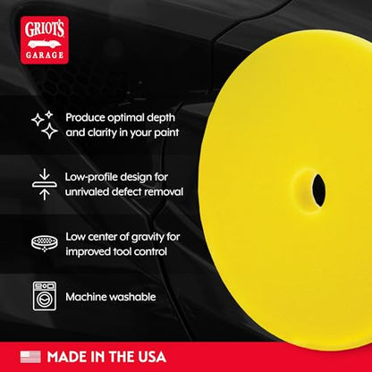 Griot's Garage BOSS Perfecting Foam Pad - 6.5", yellow - size: 6.5 Inch Pads (Set of 2)