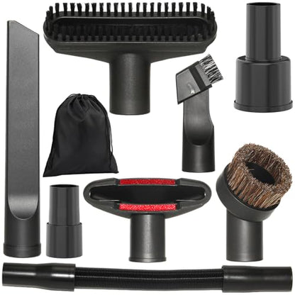 1-7/8" Wet Dry Vacuum Attachment Kit for Shop Vac, Dusting Brush Extension Hose Crevice Tool and Adapters, Compatible with Shop Vac Rigid Craftsman Vacmaster More 1 7/8" 1-3/8" 1-1/4" Vac Hoses