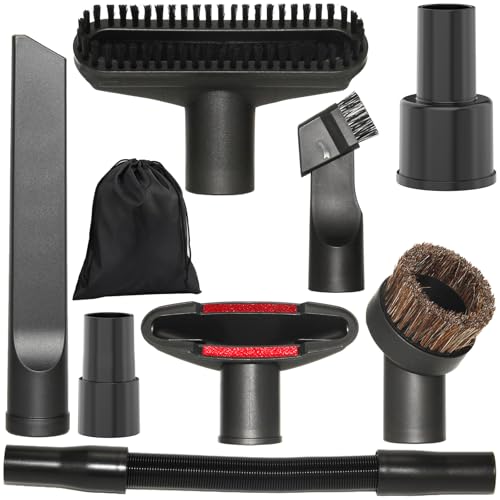 1-7/8" Wet Dry Vacuum Attachment Kit for Shop Vac, Dusting Brush Extension Hose Crevice Tool and Adapters, Compatible with Shop Vac Rigid Craftsman Vacmaster More 1 7/8" 1-3/8" 1-1/4" Vac Hoses