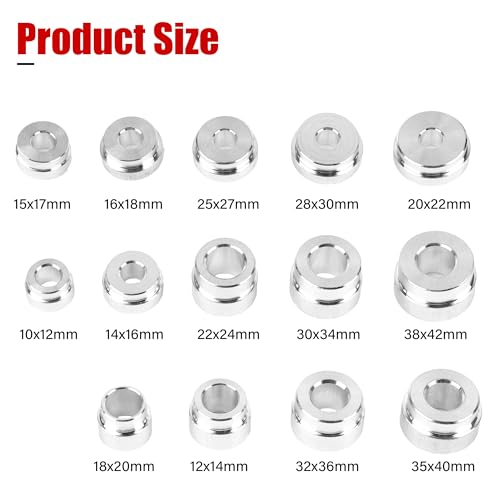 WUODAO17pcs Universal Aluminum Bearing Race and Seal Install Driver Set with Bushing Drivers Remover Tool Motorbikes Wheel Axle Bushing Installation Kit
