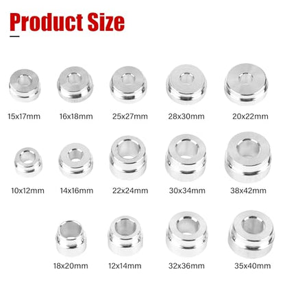 WUODAO17pcs Universal Aluminum Bearing Race and Seal Install Driver Set with Bushing Drivers Remover Tool Motorbikes Wheel Axle Bushing Installation Kit