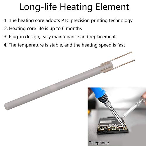 Soldering Iron Kit, with 5pcs Solder Tips, 80W 110V Digital LCD Adjustable Temperature Solder Gun Fast Heating Ceramic Ceramic Thermostatic, for electronic repairs and DIY Jewelry, Blue&Black