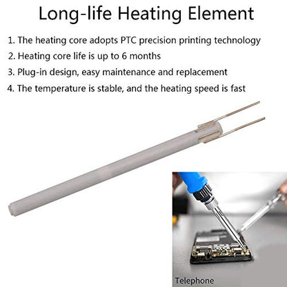 Soldering Iron Kit, with 5pcs Solder Tips, 80W 110V Digital LCD Adjustable Temperature Solder Gun Fast Heating Ceramic Ceramic Thermostatic, for electronic repairs and DIY Jewelry, Blue&Black