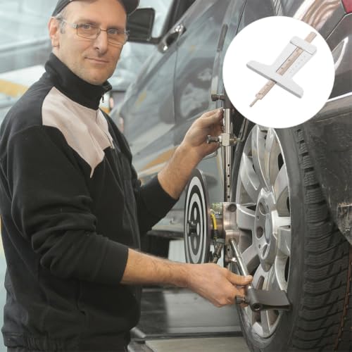 2pcs Tire Depth Gauge Tool for Accurate Tire Tread Measurement Stainless Steel Material Markings Portable Design and Replacement by Professional Mechanics and Car Enthusiasts