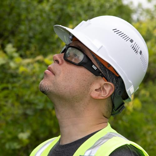 Klein Tools 60539 Safety Glasses, Professional PPE Protective Eyewear, Full Frame, Scratch Resistant and Anti-Fog, Polarized Lens - style: Polarized Lens
