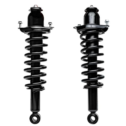 Detroit Axle - 1.8L 4pc Front & Rear Struts for 2014-2019 Toyota Corolla | 4 Front & Rear Strut w/Coil Spring Assemblies 2015 2016 2017 2018 Suspension Quick Install Ready Assembly Replacement - size: 4Q47059/ 4 Struts