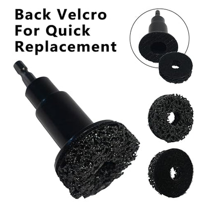 Wheel Hub Cleaning Kit, 7-Piece Hub & Stud Cleaner for Rust Removal and Resurfacing, Fits 1/2" Power Drill and Impact Wrench, for Automotive Lug Studs, Rotors and Brake Service