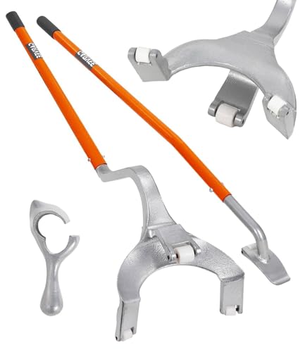 Tire Mount Demount Tool Kit, 22.5" to 24.5" Semi Tire Changer Tool w/Bead Holder, Tubeless Truck Tire Bead Breaker Manual Tire Changing Tool for Car Repairing - color: Orange