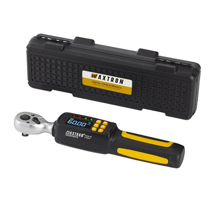 3/8" Drive Digital Torque Wrench, 1.4-44 Ft.lbs (1.8-60 Nm) | ±2% Accuracy Electronic Torque Wrench with Dual Direction Ratchet, Buzzer and LED Indicator, for Motorcycle & Spark Plugs - size: 3/8" 60Nm