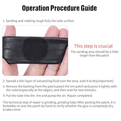 35 PCS Bike Tire Repair Kit, Bicycle Inner Tube Patch Kit with 28 PCS Vulcanizing Patches,Rubber Solution, Metal Rasp, Bike Tire Levers, Bike Patch Kit with Portable Box for MTB BMX Road Bike