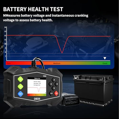 OBD2 Scanner Diagnostic Tool, Professional Mechanic Diagnostic Vehicle Code Reader for Check Engine Light, OBD 2 Scanner for Car Since 1996