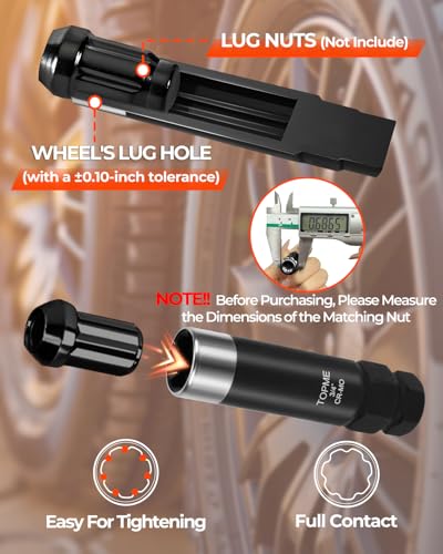 3 Piece 7 Point Spline Lug Nut Socket | 5/8",11/16",3/4" for M14x1.5,M14x1.75,M14x2 lug nuts,for Easy Removal of Lug Nuts on Aftermarket Wheels