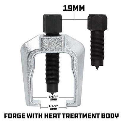 Powerbuilt 1-1/8-Inch (28MM) Tie Rod End and Pitman Arm Puller, 2 Piece Press Screw, Drop Forged and Heat Treated, Chrome Vanadium made - 648692 - size: Tie Rod and Pitman Puller