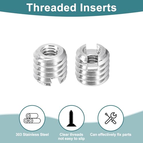 uxcell 10Pcs Threaded Inserts, M2-0.4x4 & M4-0.7x4 Stainless Steel 303 Screw Thread Sleeves Thread Repair Insert for Mechanical Equipment - size: M2-0.4x4 & M4-0.7x4mm