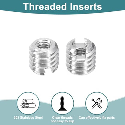uxcell 10Pcs Threaded Inserts, M2-0.4x4 & M4-0.7x4 Stainless Steel 303 Screw Thread Sleeves Thread Repair Insert for Mechanical Equipment - size: M2-0.4x4 & M4-0.7x4mm