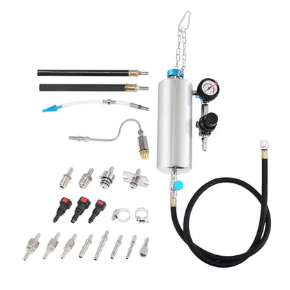 Fuel Injection Systems Cleaning Tools for Petrol EFI Throttle/Front Fuel System Cleaner Kit 600ML 140PSI C80 for Car/Durable Metal / 1Set Silver Tone