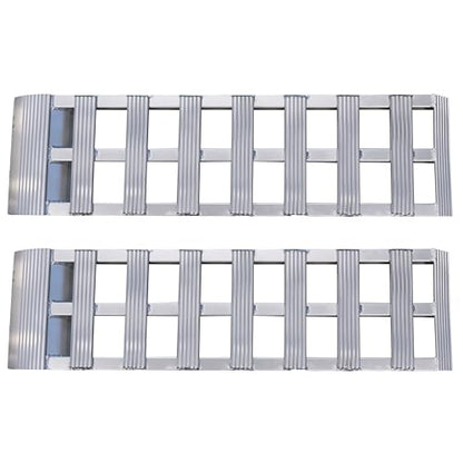 GEN-Y Hitch Aluminum Loading Ramps - Set of Two 40-Inch x 11-Inch Ramps for ATVs, Motorcycles, Mowers, Carts, and Sheds - 1,200 LBS. Combined Capacity with Serrated Rungs